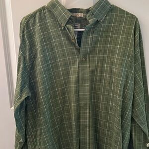 LR Wrinkle Resistant Traditional Fit LL Bean button down shirt, multi green